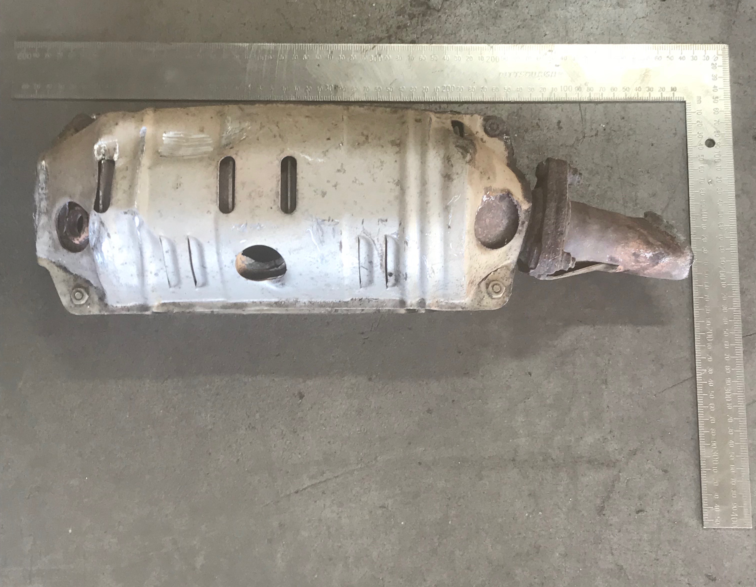 Honda End sensor 4 slot shield Green Bean catalytic converter